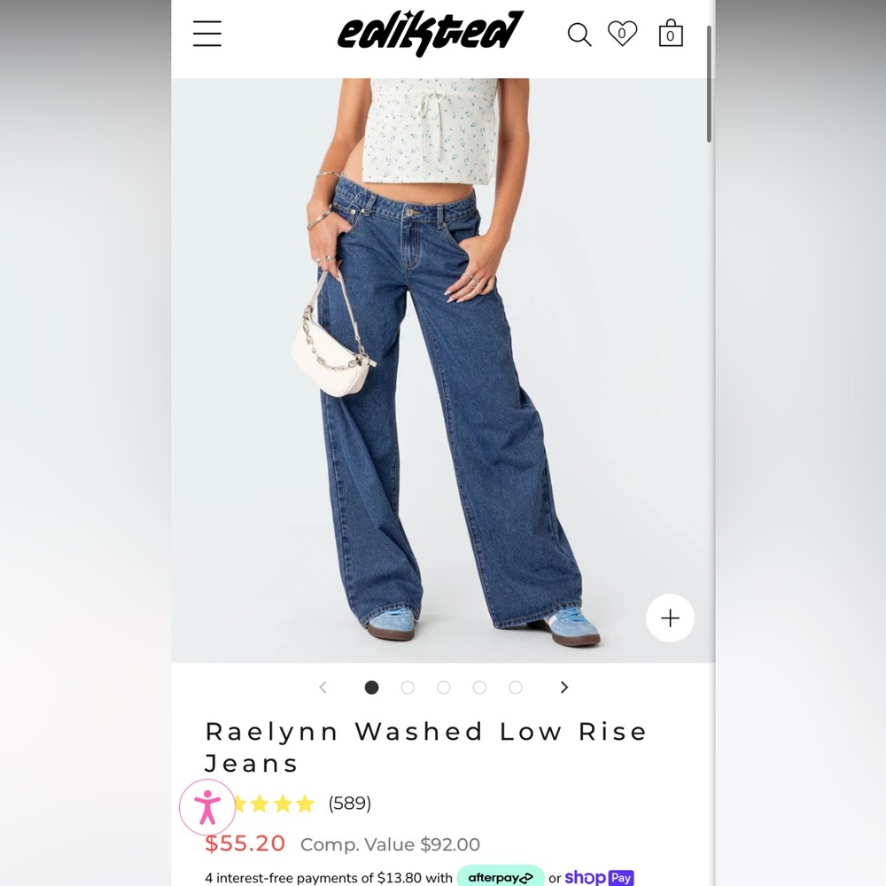 Edikted Raelynn Jeans Blue Washed